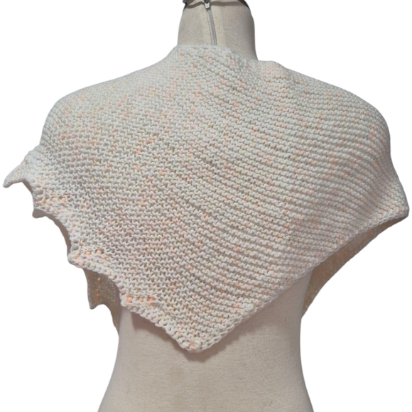 Handknit Dragon Wing Shawlette with Beads - Picture 3 of 5